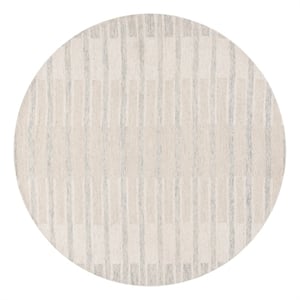 Safavieh Ebony 6'-0&quot x 6'-0&quot Wool and Cotton Hand Tufted Rug in Beige / Gray