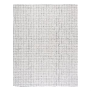 Safavieh Ebony 10'-0&quot x 14'-0&quot Wool and Cotton Hand Tufted Rug inLightGray/Ivory