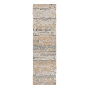 Safavieh Ebony 2'-3&quot x 8'-0&quot Wool and Cotton Hand Tufted Rug in Gray / Rust