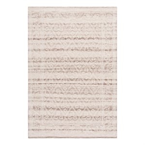 Safavieh Ebony 5'-0&quot x 8'-0&quot Wool and Cotton Hand Tufted Rug in Natural / Ivory