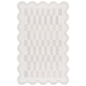 Safavieh Ebony 9'-0&quot x 12'-0&quot Wool and Cotton Hand Tufted Rug in Beige / Ivory
