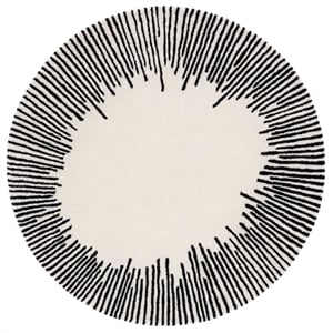 Safavieh Fifth Avenue 7'-0&quot x 7'-0&quot Wool and Cotton Hand Tufted RuginIvory/Black