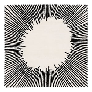 Safavieh Fifth Avenue 7'-0&quot x 7'-0&quot Wool and Cotton Hand Tufted RuginIvory/Black