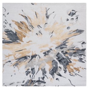 Safavieh Fifth Avenue 6'-0&quot x 6'-0&quot Wool  Hand Tufted Rug in Beige / Gray