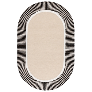 Safavieh Fifth Avenue 7'-0&quot x 9'-0&quot Wool Hand Tufted Rug in Beige / Black