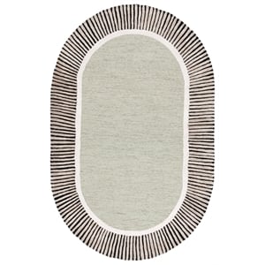 Safavieh Fifth Avenue 6'-0&quot x 8'-0&quot Wool Hand Tufted Rug in Sage / Black