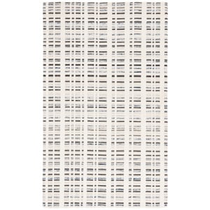Safavieh Fifth Avenue 6'-0&quot x 9'-0&quot Wool  Hand loomed Rug in Dark Gray / Ivory