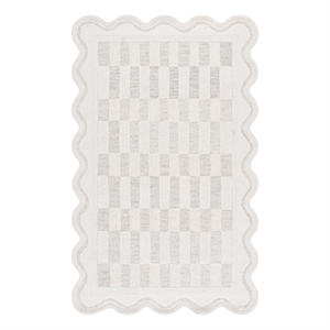 Safavieh Ebony 5'-0&quot x 8'-0&quot Wool and Cotton Hand Tufted Rug in Beige / Ivory
