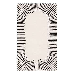 Safavieh Fifth Avenue 2'-0&quot x 3'-0&quot Wool and Cotton Hand Tufted RuginIvory/Black