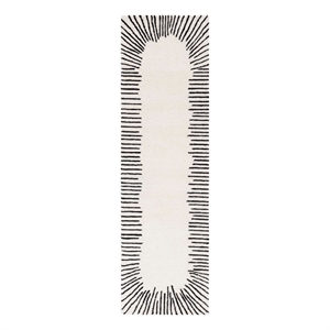 Safavieh Fifth Avenue 2'-3&quot x 11'-0&quot Wool Hand Tufted Rug in Ivory / Black