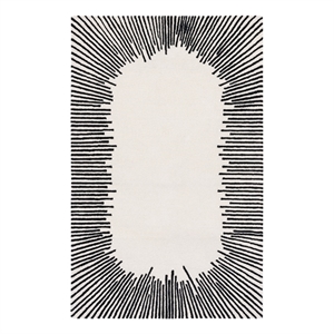 Safavieh Fifth Avenue 2'-3&quot x 5'-0&quot Wool and Cotton Hand Tufted RuginIvory/Black