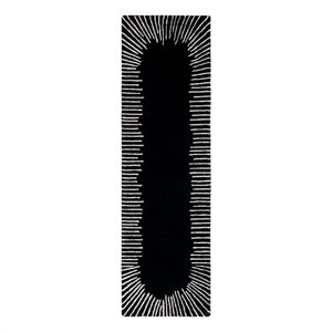 Safavieh Fifth Avenue 2'-3&quot x 7'-0&quot Wool and Cotton Hand Tufted RuginBlack/Ivory