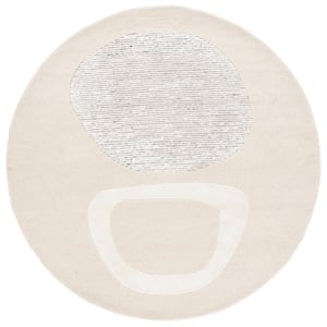 Safavieh Fifth Avenue 6'-0&quot x 6'-0&quot Wool  Hand Tufted Rug in Ivory / Gray