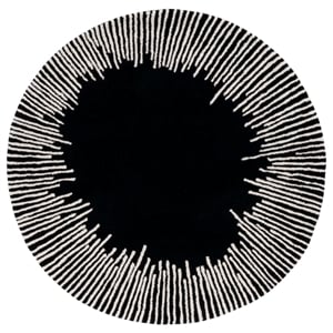 Safavieh Fifth Avenue 7'-0&quot x 7'-0&quot Wool and Cotton Hand Tufted RuginBlack/Ivory