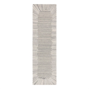 Safavieh Fifth Avenue 2'-3&quot x 7'-0&quot Wool and Cotton Hand Tufted Rug inGray/Ivory