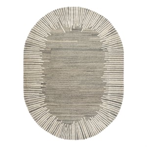 Safavieh Fifth Avenue 6'-0&quot x 8'-0&quot Wool and Cotton Hand Tufted Rug inGray/Ivory