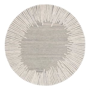 Safavieh Fifth Avenue 7'-0&quot x 7'-0&quot Wool and Cotton Hand Tufted Rug inGray/Ivory