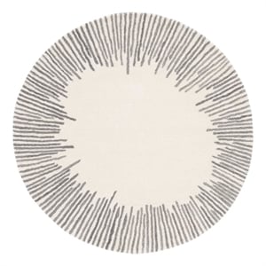 Safavieh Fifth Avenue 7'-0&quot x 7'-0&quot Wool and Cotton Hand Tufted Rug inIvory/Gray