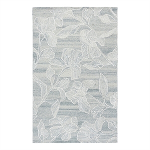 Safavieh Glamour 8'-0&quot x 10'-0&quot Wool Hand Tufted Rug in Silver / Ivory