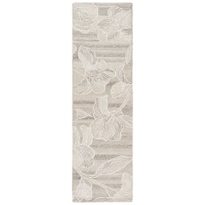 Safavieh Glamour 2'-3&quot x 8'-0&quot Wool Hand Tufted Rug in Light Brown / Ivory