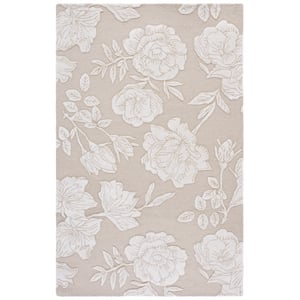 Safavieh Glamour 6'-0&quot x 9'-0&quot Wool Hand Tufted Rug in Beige / Ivory