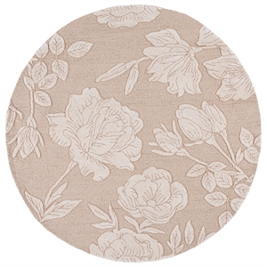 Safavieh Glamour 6'-0&quot x 6'-0&quot Wool Hand Tufted Rug in Beige / Ivory