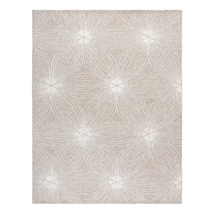 Safavieh Glamour 8'-0&quot x 10'-0&quot Wool  Hand Tufted Rug in Beige / Ivory