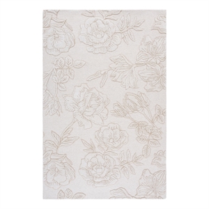 Safavieh Glamour 5'-0&quot x 8'-0&quot Wool Hand Tufted Rug in Ivory / Beige