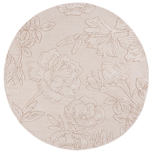 Safavieh Glamour 6'-0&quot x 6'-0&quot Wool Hand Tufted Rug in Ivory / Beige