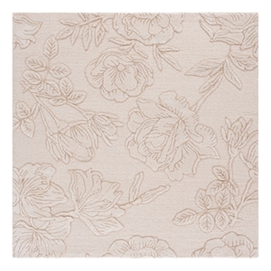 Safavieh Glamour 6'-0&quot x 6'-0&quot Wool Hand Tufted Rug in Ivory / Beige