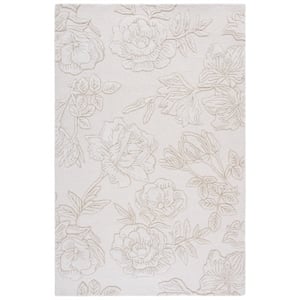 Safavieh Glamour 8'-0&quot x 10'-0&quot Wool Hand Tufted Rug in Ivory / Beige