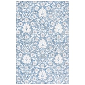 Safavieh Glamour 4'-0&quot x 6'-0&quot Wool Hand Tufted Rug in Blue / Ivory