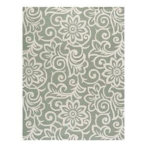 Safavieh Glamour 9'-0&quot x 12'-0&quot Wool Hand Tufted Rug in Green / Ivory