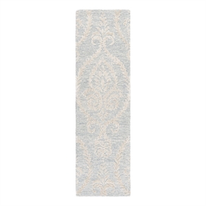 Safavieh Glamour 2'-3&quot x 8'-0&quot Wool  Hand Tufted Rug in Blue / Ivory