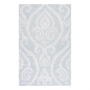 Safavieh Glamour 4'-0&quot x 6'-0&quot Wool  Hand Tufted Rug in Blue / Ivory