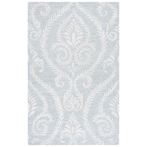 Safavieh Glamour 6'-0&quot x 9'-0&quot Wool  Hand Tufted Rug in Blue / Ivory