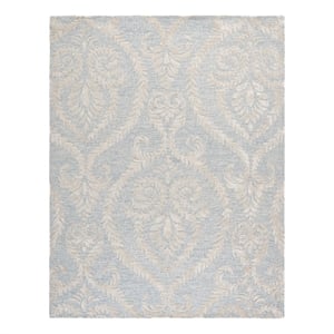 Safavieh Glamour 8'-0&quot x 10'-0&quot Wool  Hand Tufted Rug in Blue / Ivory