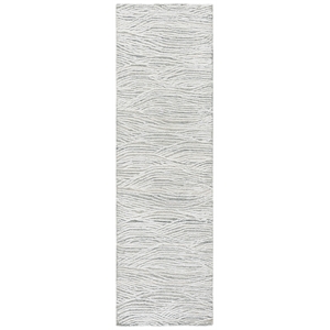 Safavieh Glamour 2'-3&quot x 8'-0&quot Wool Hand Tufted Rug in Silver / Ivory