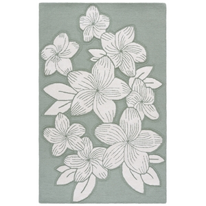 Safavieh Glamour 8'-0&quot x 10'-0&quot Wool Hand Tufted Rug in Green / Ivory