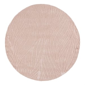Safavieh Glamour 6'-0&quot x 6'-0&quot Wool Hand Tufted Rug in Pink / Ivory