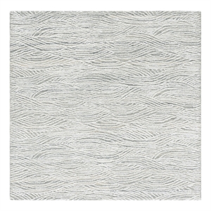 Safavieh Glamour 6'-0&quot x 6'-0&quot Wool Hand Tufted Rug in Silver / Ivory