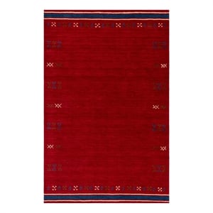 Safavieh Himalaya 5'-0&quot x 8'-0&quot Wool  Hand Loomed Rug in Red