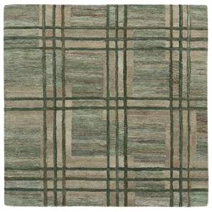 Safavieh Genre 6'-0&quot x 6'-0&quot Polyester Hand Tufted Rug in Green / Beige