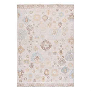 Safavieh Heritage Knot 8'-0&quot x 10'-0&quot Wool Hand Knotted Rug in Light Brown /Blue