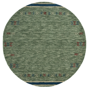 Safavieh Himalaya 6'-0&quot x 6'-0&quot Wool  Hand Loomed Rug in Sage / Green