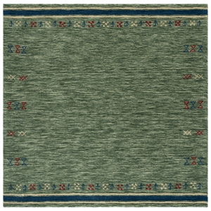 Safavieh Himalaya 6'-0&quot x 6'-0&quot Wool  Hand Loomed Rug in Sage / Green