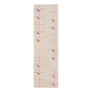 Safavieh Genre 2'-3&quot x 9'-0&quot Wool and Cotton Hand Tufted Rug in Beige / Rust
