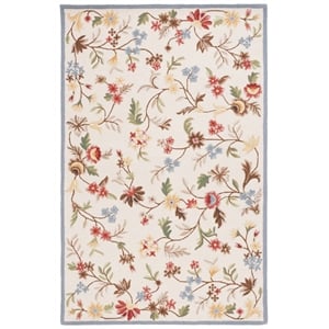 Safavieh Chelsea 2'-9&quot x 4'-9&quot Wool and Cotton Hand Tufted Rug in Ivory / Green