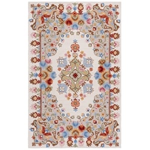Safavieh Chelsea 3'-0&quot x 5'-0&quot Wool and Cotton Hand Tufted Rug in Ivory / Gray