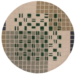Safavieh Genre 6'-0&quot x 6'-0&quot Wool and Cotton Hand Tufted Rug in Green / Beige